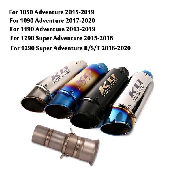

for 1050 1090 1190 / 1290 super exhaust mid link pipe titanium alloy connect 51mm muffler end tips modified motorcycle system