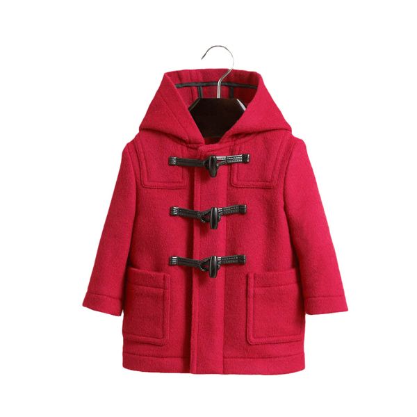 

girls woolen overcoat kids coat boys outfits children outwear clothes wear autumn winter childrens clothing wool coats warm hooded long fur, Blue;gray