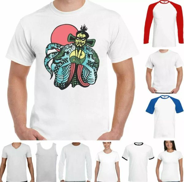 

fu manchu t-shirt big trouble in little china kung fu mma gym workout, White;black