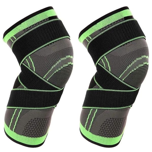 

pcs knee patella protector brace silicone spring pad basketball running compression sleeve support sports kneepads outdoor gadgets