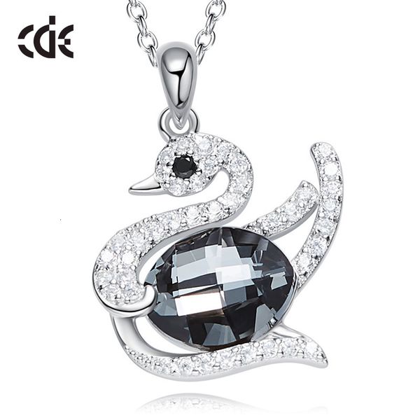 

necklace sidel fashion s925 sterling silver black swan adopts element crystal clavicle chain