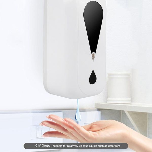 

liquid soap dispenser 1200ml automatic sensor hand disinfection machine touchless wall-mounted spray/drip/foam 3 styles dispensers