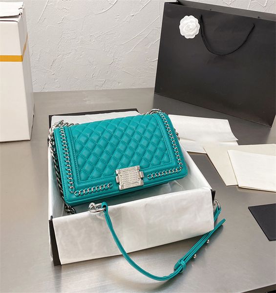 

designer channelity bags for women black handbag leather chain slant shoulder clutch totes bag cc double letters solid hasp waist square str