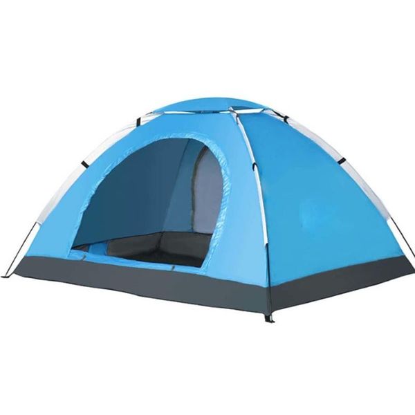 

outdoor camping tents 3-4 person single-deck windproof rainproof uv protection canopy awning beach tent windbreak wigwam and shelters