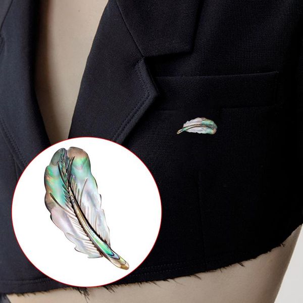 

pins, brooches fashion vintage ladies pearl feather shell brooch 62, Gray