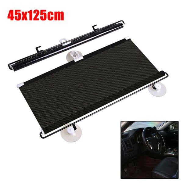 

car sunshade 45*125cm retractable sun shade accessory black block pvc replace visor