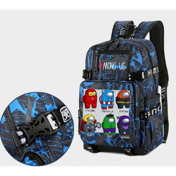 

sailor moon amongus schoolbag for teenage girl usb charging mochila canvas backpacks cartoon korean version computer bag backpack