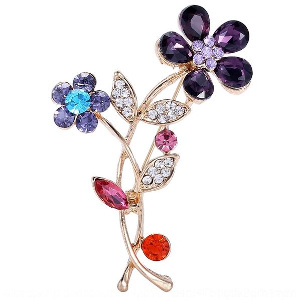 

2123 fashionbroochbuttonboutique plum blossom crystal es brooch pins luxury gilded cardigan jacket accessories silk scarf button vers, Gray