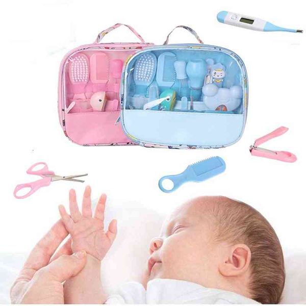 

13pcs set baby care nail clippers nasal aspirator medicine feeder cartoon baby manicure scissors grooming amp healthcare kits