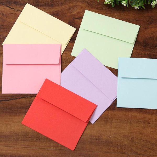 

pure color envelope size 9*10cm bank card membership receives 6 kinds of candy envelopes packing bags
