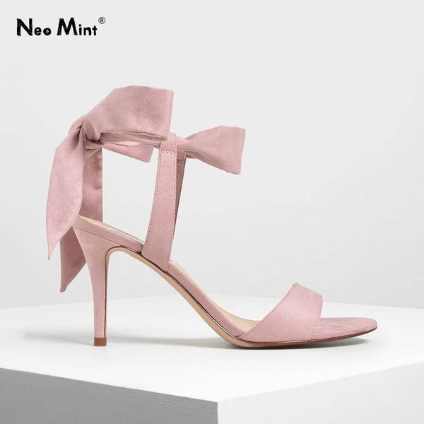 

ankle strappy heels women sandals 2021 summer suede stiletto high elegant open toe shoes, Black