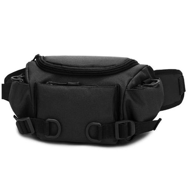 

men's pockets nylon waterproof belt bag travel riding motorcycle multi-function small black waist bags