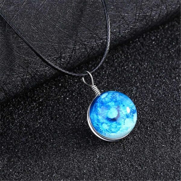 

pendant necklaces necklace galaxy space cute nebula dark universe ball fashion glow, Silver