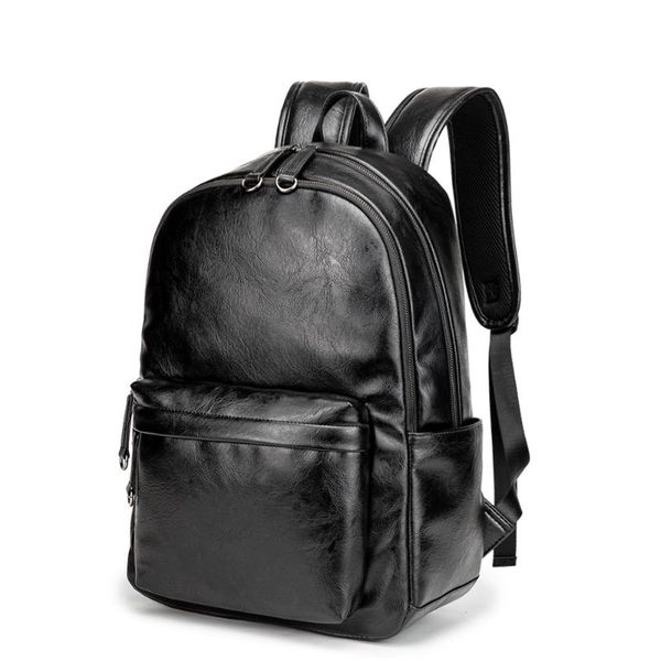 

backpack pu soft leather men's casual business bag computer