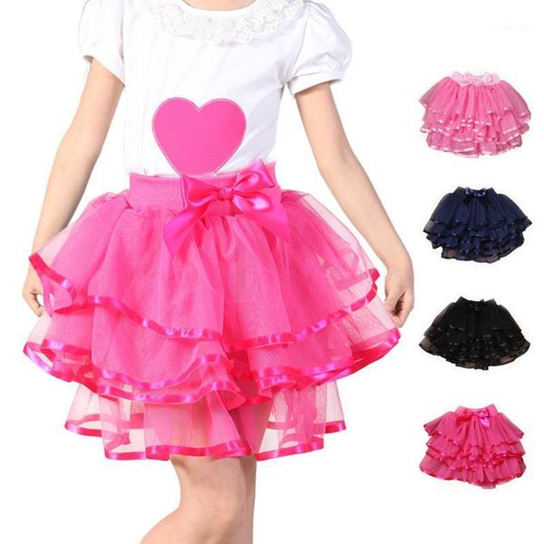 

skirts 2-10y children baby girl fluffy tutu skort elegant kids tulle cake skirt dance wear princess student ball gown pettiskirt1, Blue