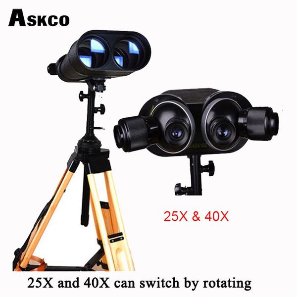 

telescope & binoculars 100mm objective lens giant post with 25x 40x magnification including wooden tripod for outdoor view