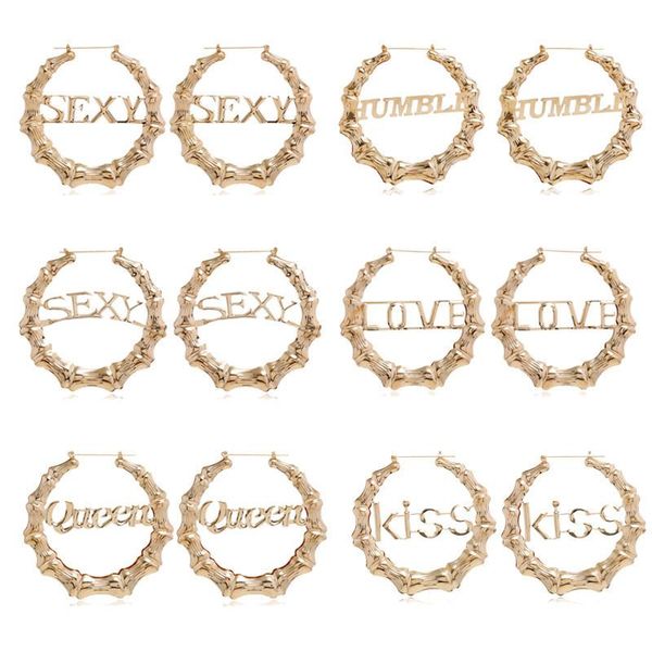 

hoop & huggie earrings for women geometry unusual piercings retro circle hanging accessories bridesmaid gift letter big boho, Golden;silver