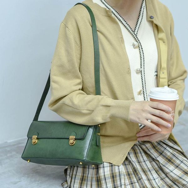 

evening bags fashion luxury first layer cowhide ladies shoulder bag simple casual outdoor weekend real leather underarm