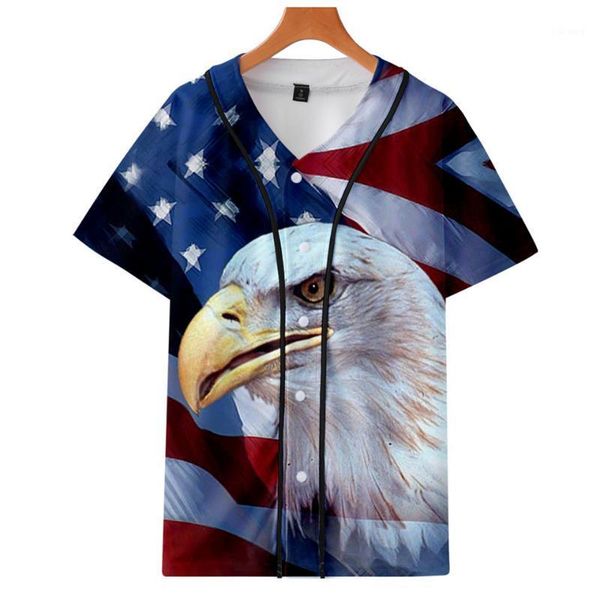 

men's t-shirts skull eagle usa national flag baseball t-shirt hip hop tee shirt casual 3d tshirt harajuku streetwear t brand clothes, White;black