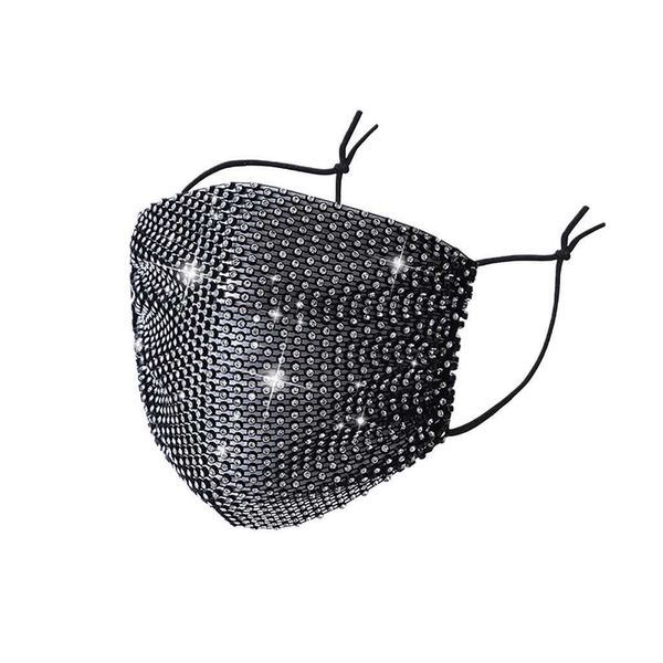 

fashionable rhintone pasted washable reusable black mondkapj wasbaar masque mascarilla monder scarf halloween cosplay mask