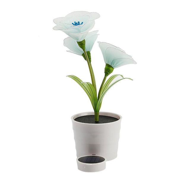 

decorative flowers & wreaths solar light led outdoor garden simulation flower lawn plug-in lands decoration home deco