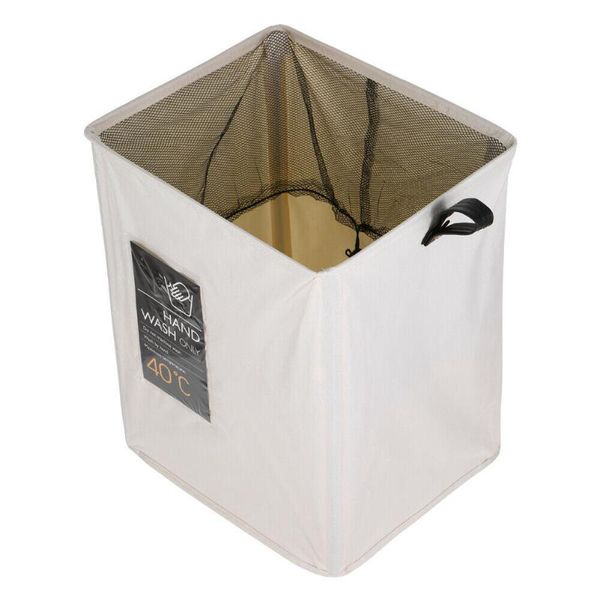 

rolling wheel collapsible laundry basket hamper clothes cotton waterproof washing bag mesh drawstring storage & organization