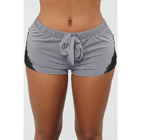 

women's shorts summer casual fit solid loose elastic waist breathable leggings fashion lace sports h9jq, White;black
