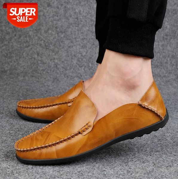 

men's leather shoes korean style large size casual british peas #v95d