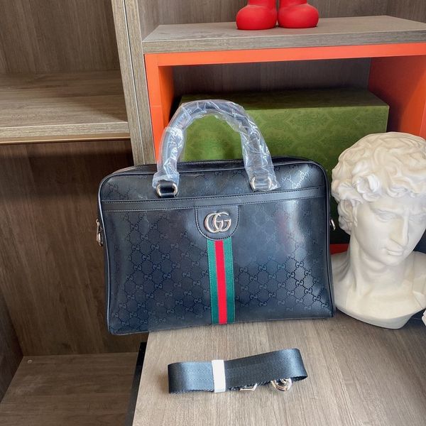 

2021 luxury new handbag men's briefcase men's bag high end leisure business large capacity leather men's bag messenger handba