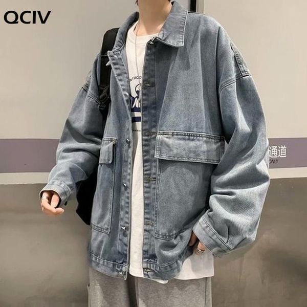 

men's jackets men solid pockets denim all-match loose korean style young students harajuku fashion casual streetwear chic male vswt, Black;brown