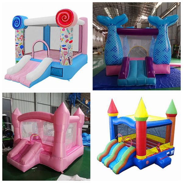 Mini entretenimento ao ar livre de entretenimento de entretenimento infantil crianças deslizam o castelo de salto inflável, combinação da casa de salto de salto
