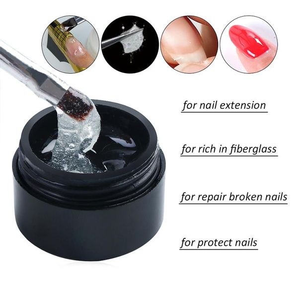 

nail gel cracked repair strengthen long lasting harmless for uv acrylic broken nails fa, Red;pink