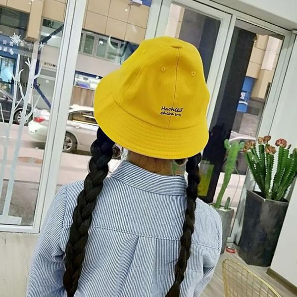 

outdoor hats summer bucket hat solid color sun for beach embroidered fisherman casual fashion visor cap women backet caps, Black;white