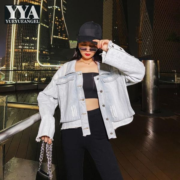 

women's jackets women denim jacket vintage washed light blue casual outerwear harajuku square collar short boyfriend style female jean, Black;brown