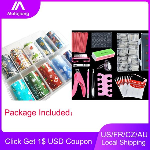 

nail art kits 13pcs christmas stickers full manicure set pro acrylic kit tool decoration clipper trimmer file scissor tips guides