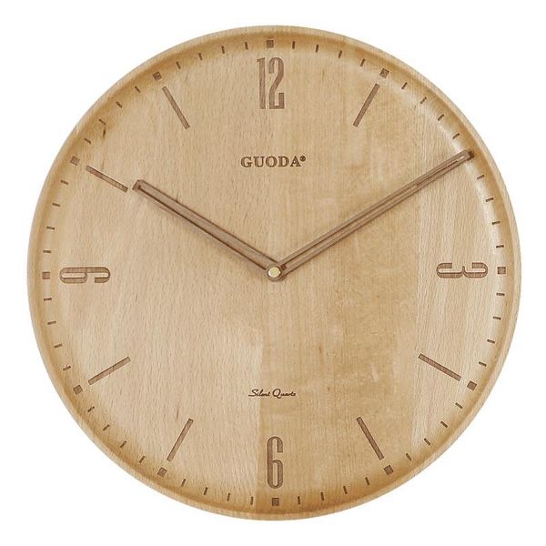 

nordic wooden wall clock mechanism mute watches home decor beech living room decoration clocks undefined gift zegar scienny