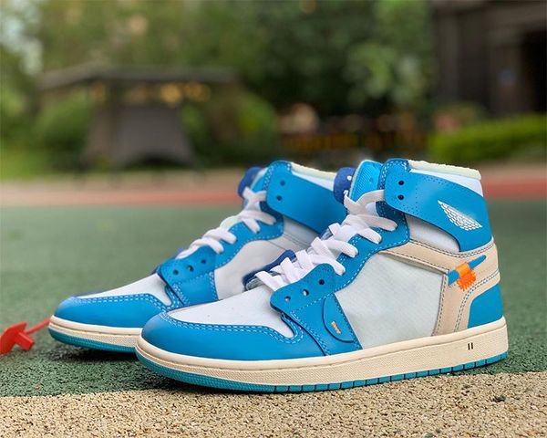 

shoes 1 og univisity blue men basketball 1s whiteblue sports sneakers us 7-12