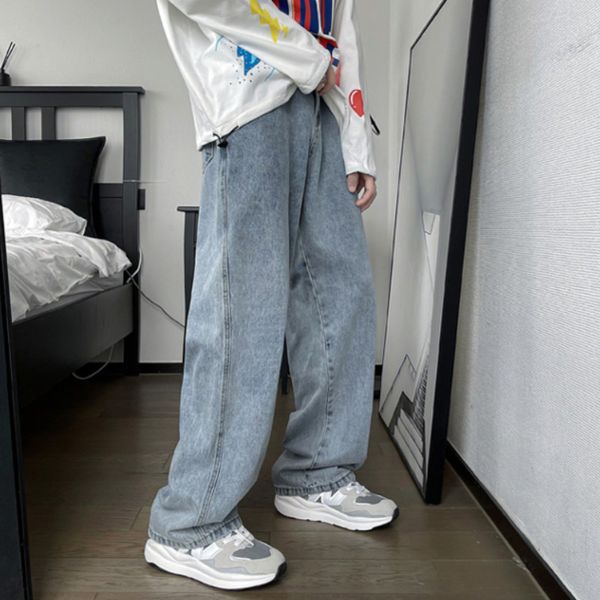 

men's jeans baggy jeans, gray, blue, black, straight style, denim pants 2x9d