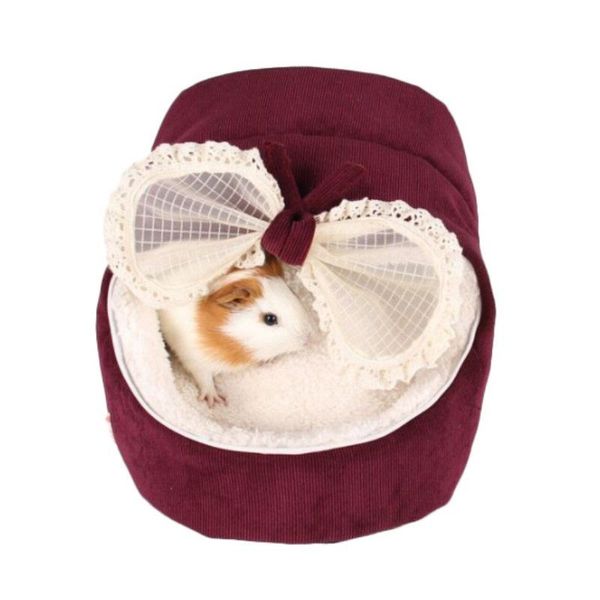 

cat beds & furniture cute bow house dog bed pet warm soft dogs kennel sleeping bag cama perro