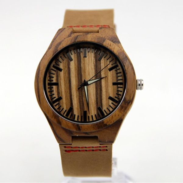 

wristwatches fashion wooden wristwatch men wood dress watches environment-friendly natural quartz bracelet clock with gift box, Slivery;brown