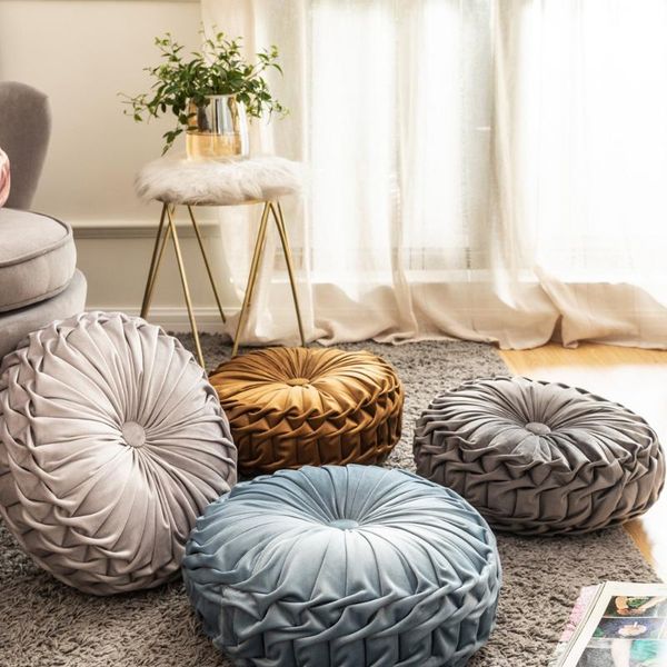 

cushion/decorative pillow european style light luxury pure handmade dutch velvet multi color round cushion sofa tatami home life