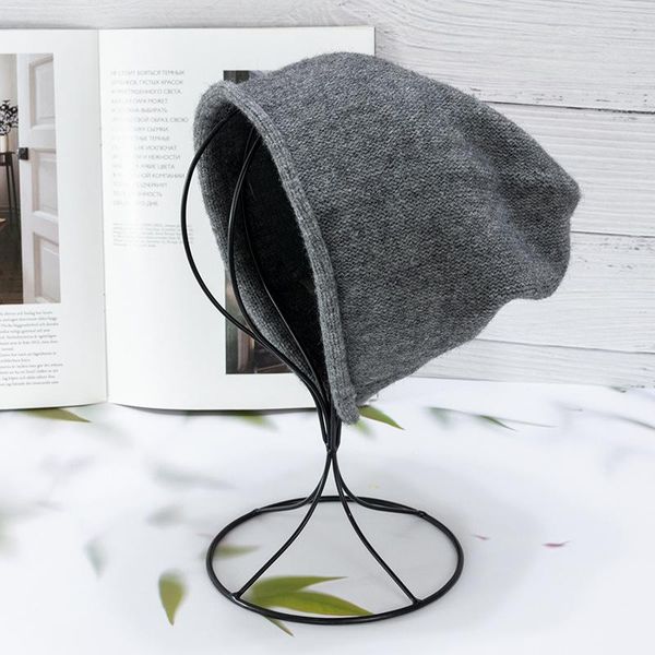

beanies autumn and winter curled cashmere knitted pile hat women fashion loose cold baotou woolen men