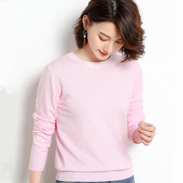 

knitted o neck pullovers knit women sweaters jumper spring autumn basic pullover soft slim fit knitwear female, White;black