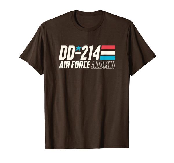 

dd-214 armed forces military alumni air force veteran t-shirt, White;black