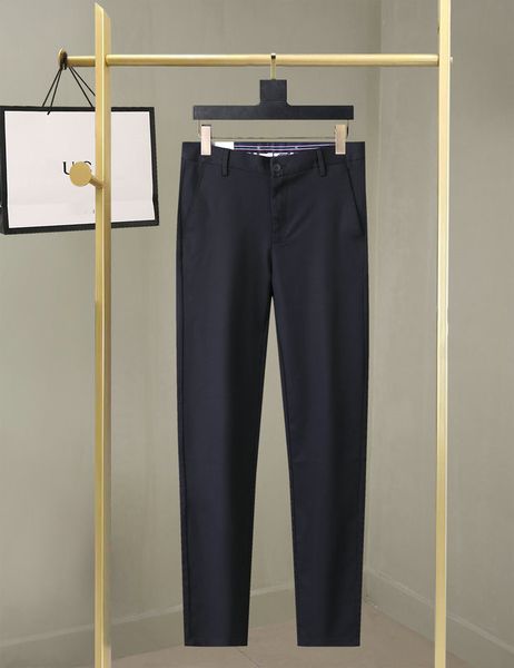 

2021 men's thin fashion joker stretch nine pants loose, straight, slim, foot banding casual trousers 29-40#02, Black