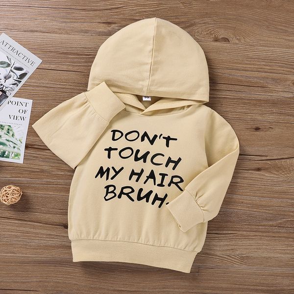 

baby / toddler letter print long-sleeve hoodies 210521, Black