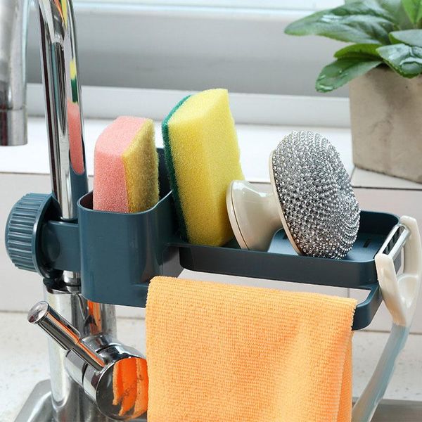 

faucet drain rack sponge holders kitchen storage sink organizer bathroom accessories shelf household items & organization