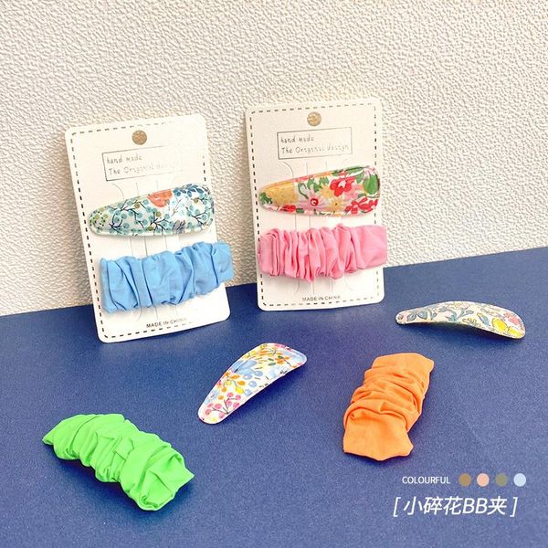 

pcs/set children cute colors water drop flower ornament hair clips girls lovely barrettes hairpins kids accessories, Slivery;white