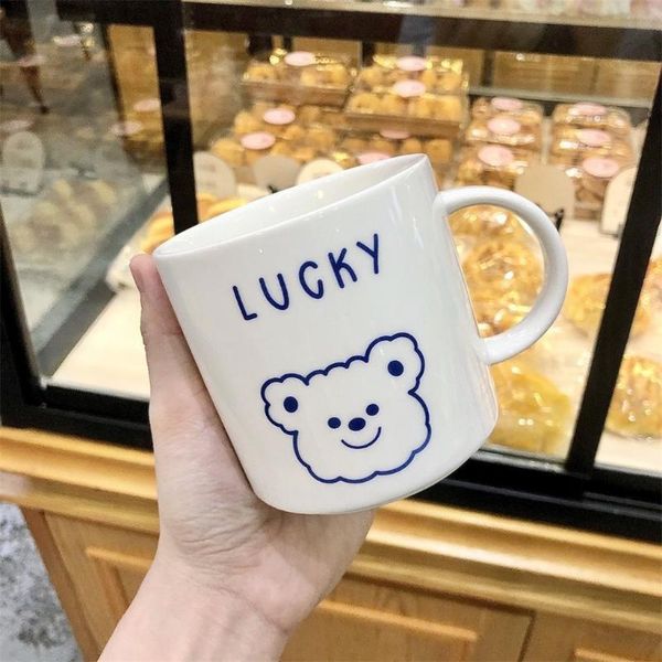 

mugs lovely household mug japanese cartoon creative personality ceramic cup couple breakfast oatmeal coffee