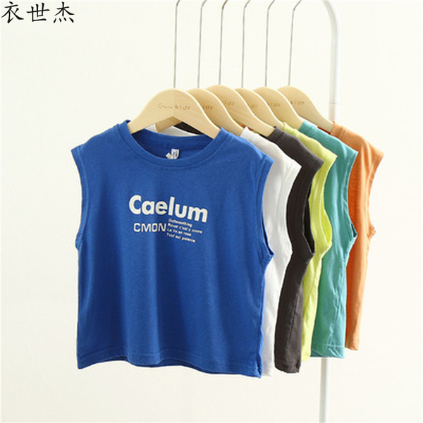 

childrens clothing 2022 summer boys and girls sweat-absorbent breathable letters casual t-shirt, Blue